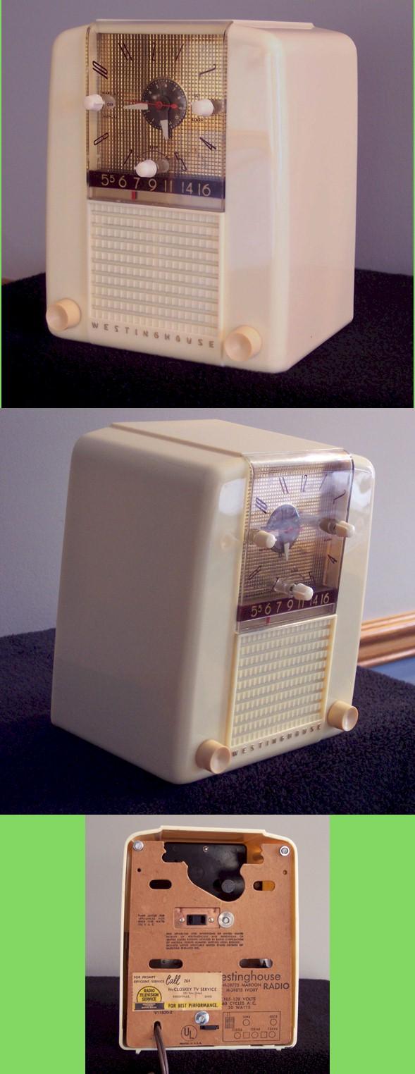 Westinghouse H398-T5 Clock Radio (1954)