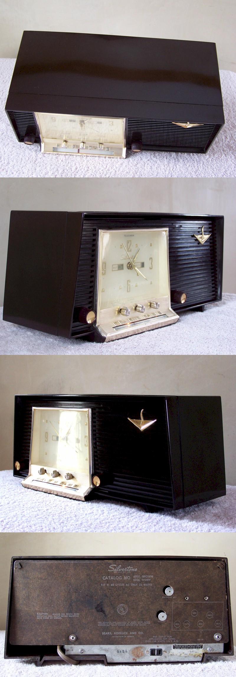 Silvertone 6025 Clock Radio (1956)