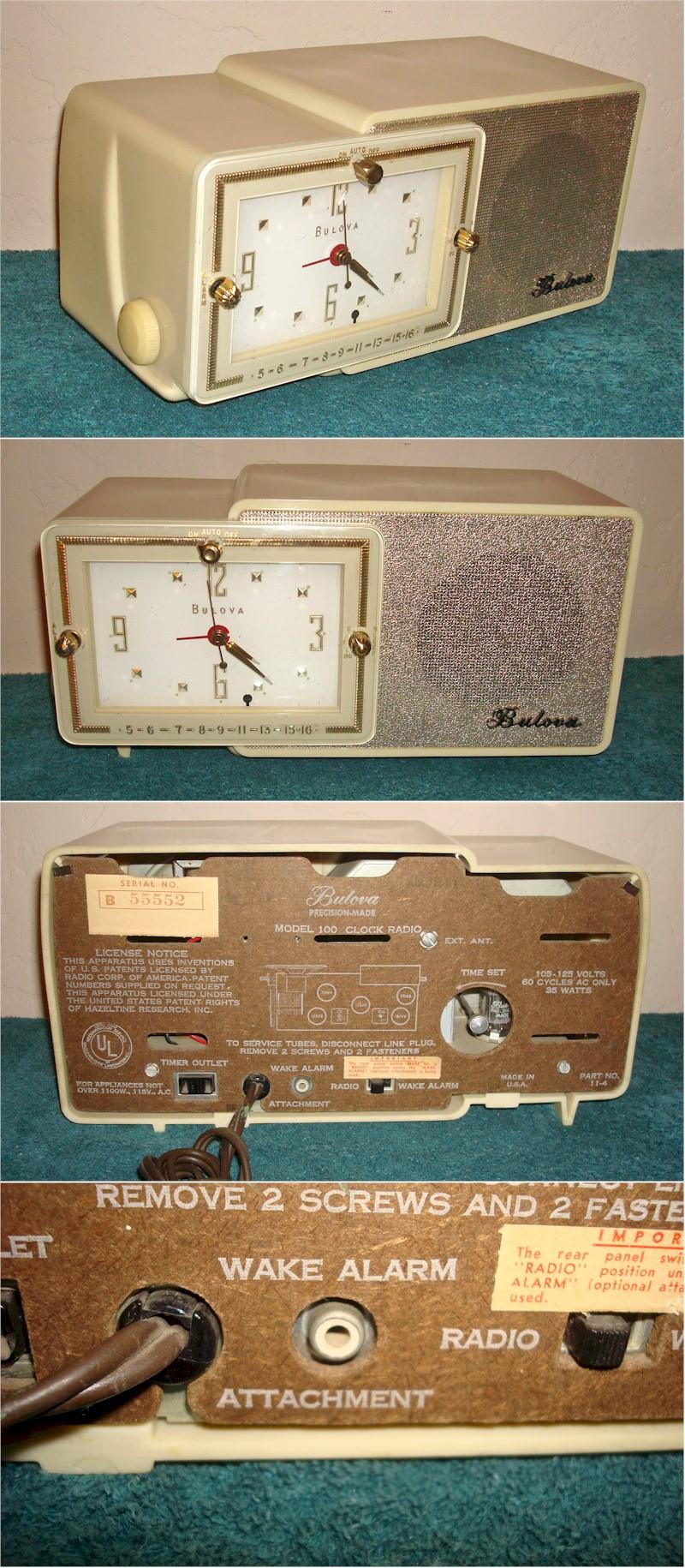 Bulova 100 Clock Radio (1957)