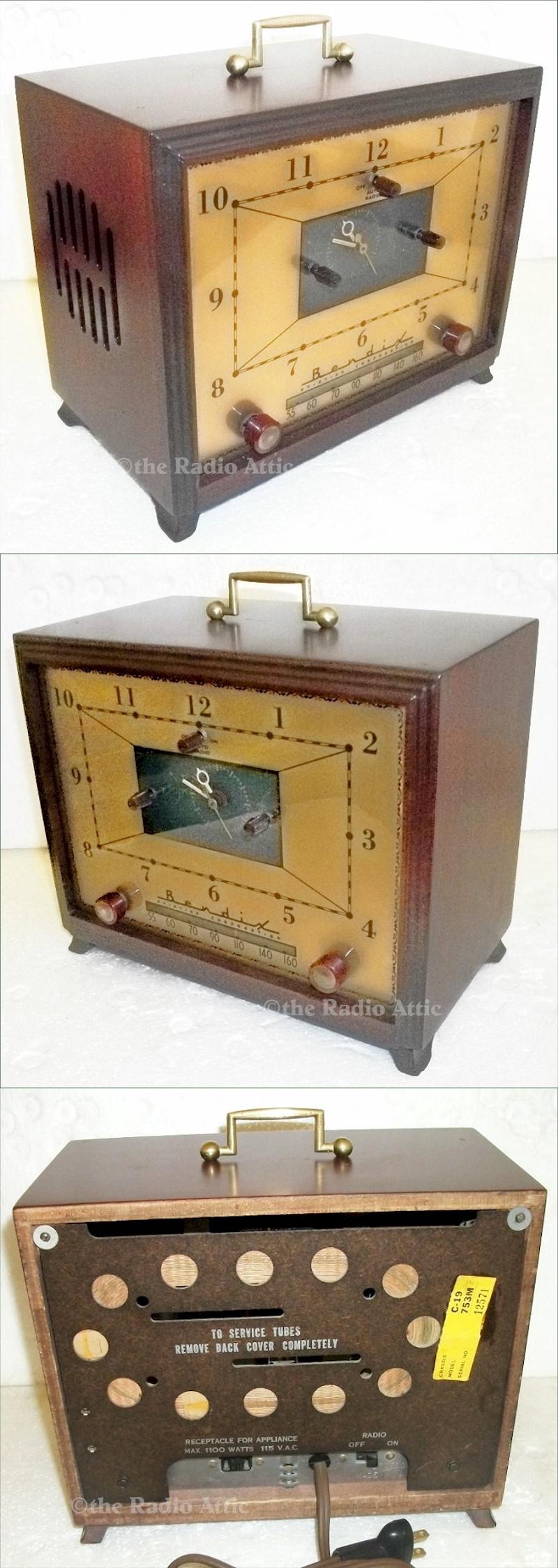 Bendix 753MX Clock Radio (1953)