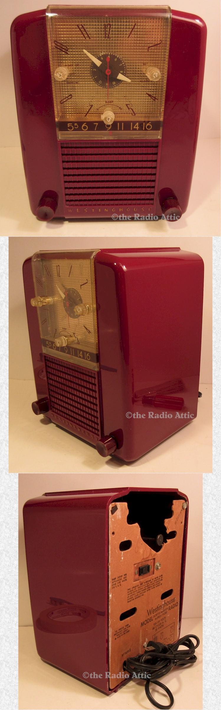 Westinghouse H-397T5 Clock Radio (1954)