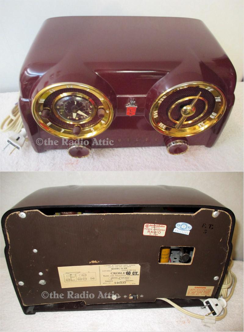 Crosley D25-MN Clock Radio (1950)